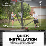 easy install safety net for bball hoops