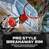 silverback basketball wall mount pro style breakaway rim