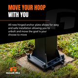 movable anchor in ground basketball hoops 60 inch tempered glass tined backboard