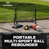 portable multi sport rebounder silverback basketball hoops