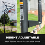 height adjustable basketball goal