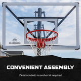 convenient basketball hoop assembly