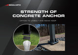 Goaliath In Ground Basketball Goal - Ignite - strength of concrete anchor and the option to unbolt and move hoop