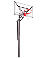 Goaliath In Ground Basketball Goal - GoTek 54 - 54" Backboard - Ground Angle