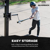Easy storage swing baseball trainer good practice silverback basketball