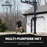 Multi-Purpose Rebound Pass Back Net to improve skills in sports