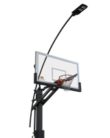 goalrilla basketball solar led hoop light - solar basketball hoop light - basketball court lighting