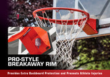 Goaliath In Ground Basketball Goal - GoTek 54 - 54" Backboard - Pro-Style Breakaway Rim - Provides Extra Backboard Protection and Prevents Athlete Injuries