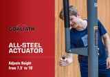 Goaliath In Ground Basketball Goal - GoTek 54 - 54" Backboard - All Steel Actuator - Adjusts Height from 7.5' to 10'