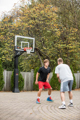 Goalrilla In Ground Basketball Goal - CV60 hoop - 60 inch in ground basketball hoop - 2 Boys Playing on Home Court