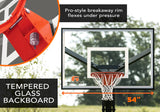 Goalrilla In Ground Basketball Goal - FT54 - 54" Backboard - Tempered Glass Backboard - Pro-style Breakaway Rim Flexes Under Pressure