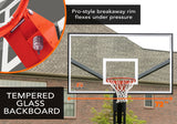 Goalrilla In Ground Basketball Goal - FT72 - 72" Backboard - Tempered Glass Backboard - Pro-Style Breakaway Rim Flexes Under Pressure