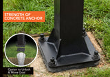 Goalrilla In Ground Basketball Goal - GS54C - 54" Backboard - Strength of Concrete Anchor Option to Unbolt and Move Goal