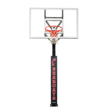 Goalsetter Collegiate Basketball Pole Pad - Cincinnati Bearcats (Black) - Front View On Basketball Goal
