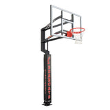 Goalsetter Collegiate Basketball Pole Pad - Cincinnati Bearcats (Black) - Left Side View On Basketball Goal