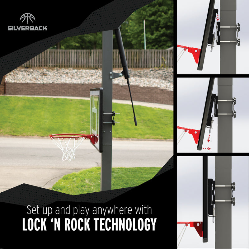 Silverback Junior Basketball Hoop - Set up and play anywhere with Lock N Rock Technology