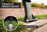 Silverback SB 60"  In Ground Basketball Goal - Strength of Concrete Anchor - Option to Unbolt and Move Goal