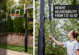 Silverback SB 60" In Ground Basketball Goal - Height Adjustability from 7.5' to 10'
