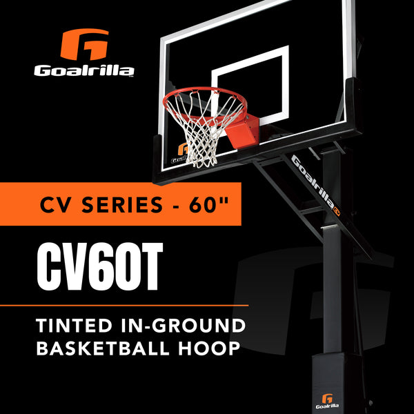 goalrilla basketball clear view 60 inch tinted backboard in ground hoop 