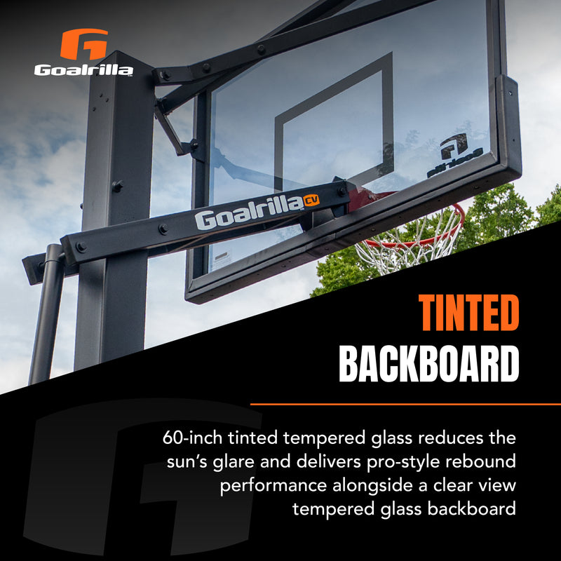 tinted backboard sun blocker basketball goal 