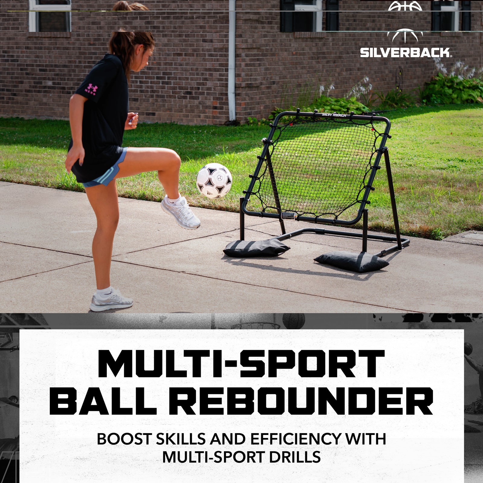 SKLZ Basketball Assist Solo Rebounder - Léger Et Pliable Pour Entraînement Individuel