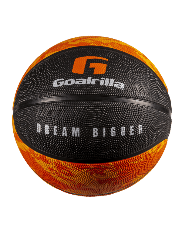 goalrilla dream bigger basketball ball - orange and black