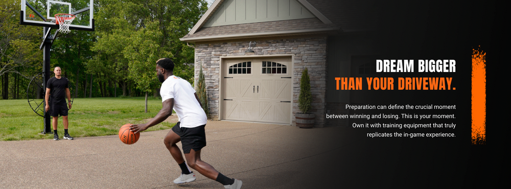 Dream bigger than your driveway. preparation can define the crucial moment between winning and losing. This is your moment. Own it with training equipment that truly replicates the in game experience.