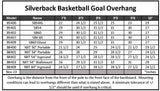 silverback basketball goal overhang chart