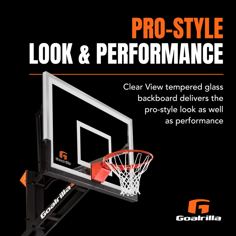 bball hoop in ground pro style look and performance