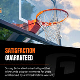 satisfaction guaranteed in ground fixed height basketball goal 