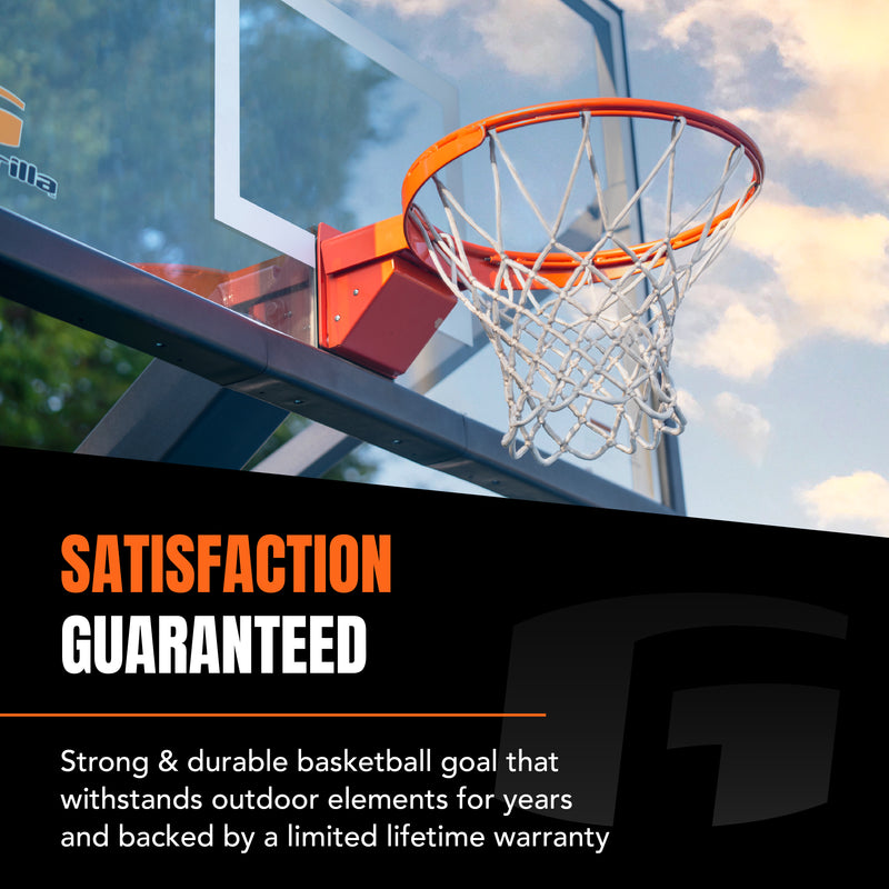 satisfaction guaranteed in ground fixed height basketball goal 