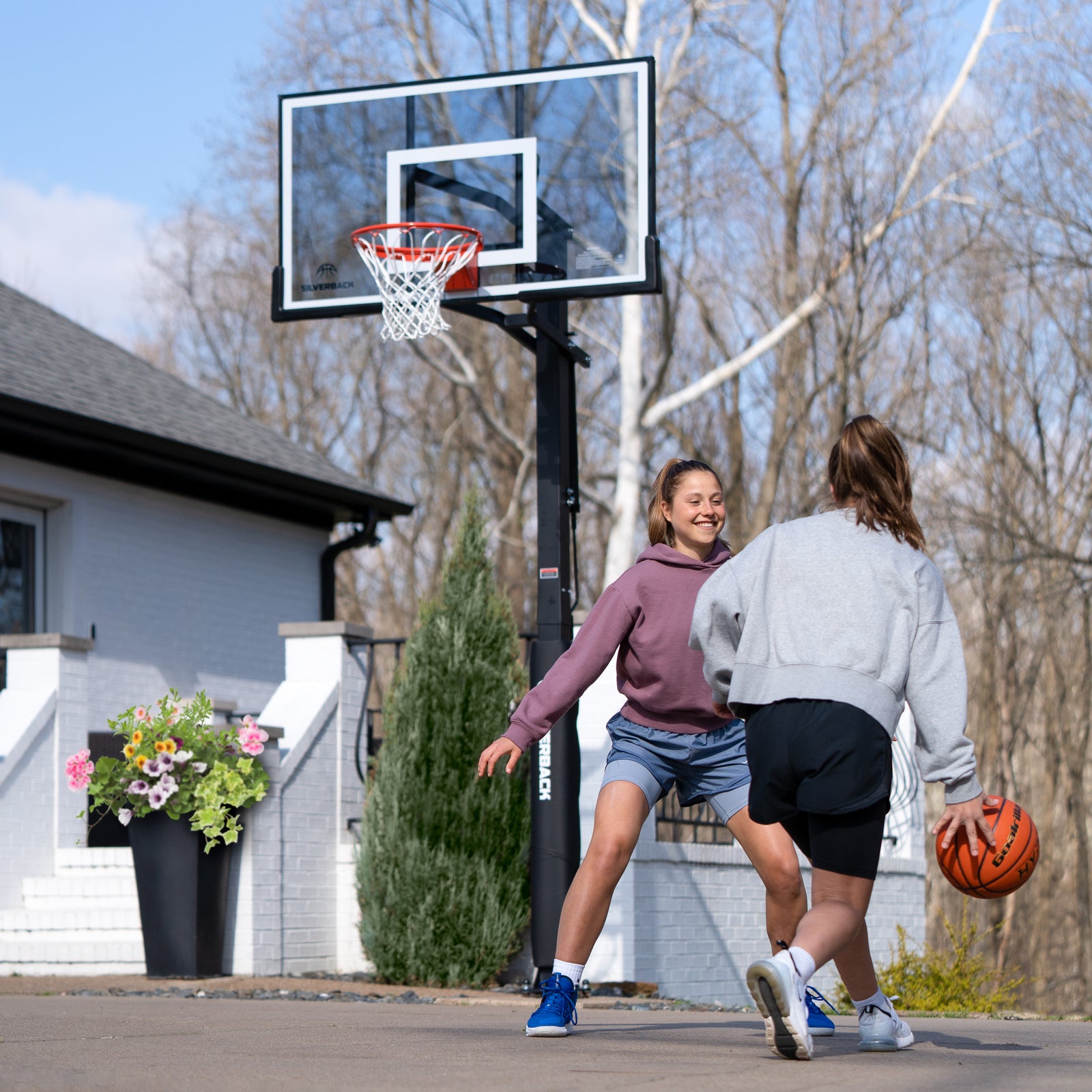 SB60 Ghost Hoop | Silverback Tinted Backboard – Goalrilla