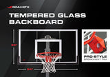 Goaliath Prodigy 54" Basketball Hoop - Tempered Glass Backboard - Pro Style Breakaway Rim