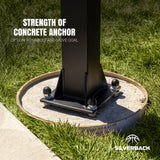 Silverback SB 60" Ghost In Ground Basketball Goal - strength of concrete anchor option to unbolt and move goal