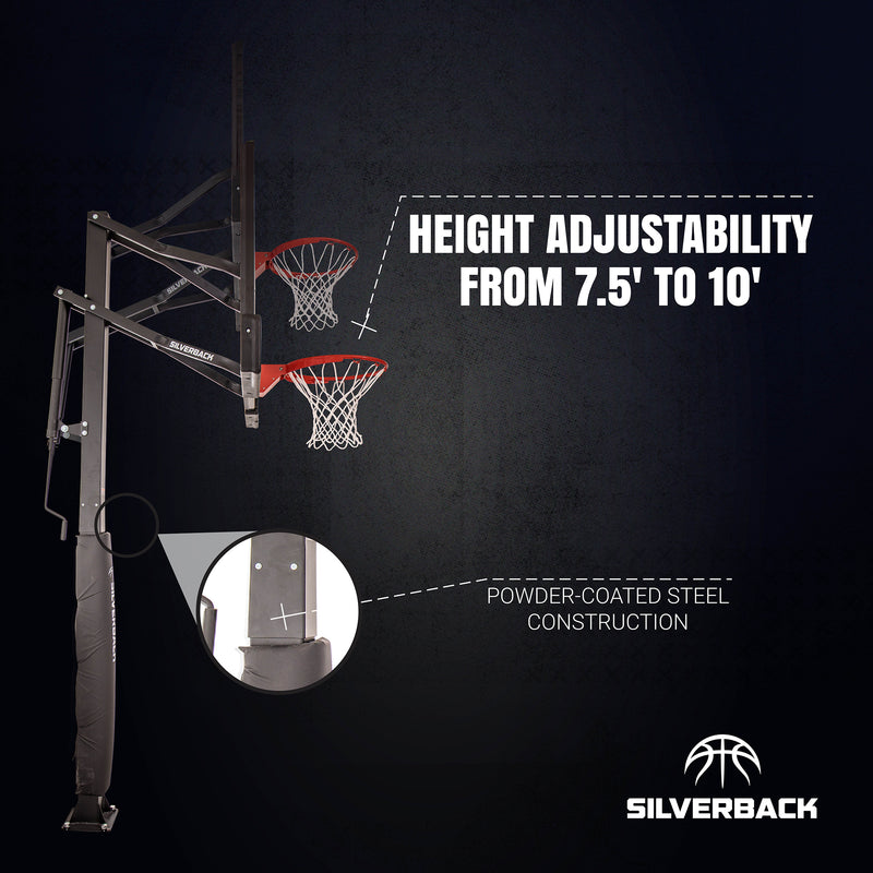 SB60 Ghost Hoop Silverback Tinted Backboard Goalrilla