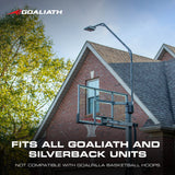Fits All Goaliath and Silverback units. Not compatible with Goalrilla basketball hoops