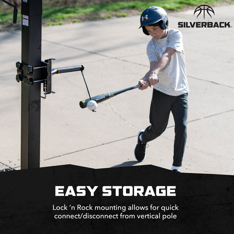 Easy storage swing baseball trainer good practice silverback basketball 