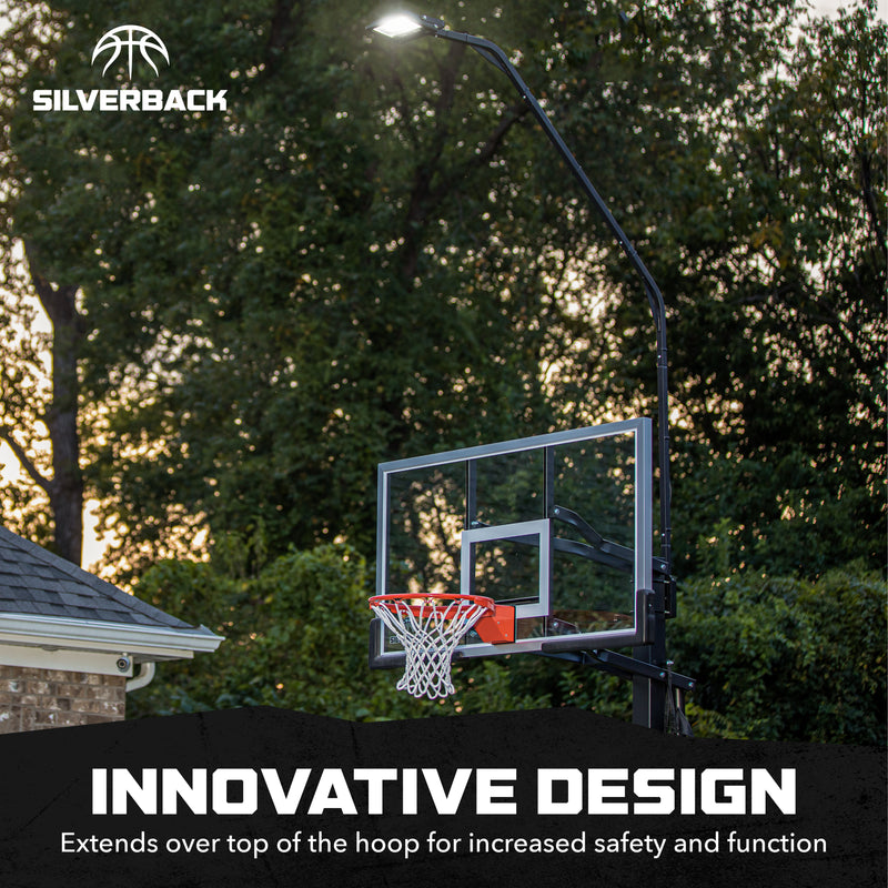 innovative design - extends over top of the goal for increased safety and function