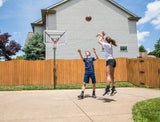 Goaliath In Ground Basketball Goal - GoTek 54 - 54" Backboard - Kids Playing on Home Court