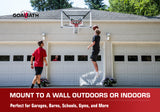 Goaliath Basketball Goal - GoTek 54 Wall Mount - 54" Backboard - Mount to a wall outdoors or indoors - perfect for garages, barns, schools, gyms, and more.