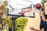 Goalrilla In Ground Basketball Goal - CV60S - 60" Backboard - Kid Shooting Basketball on Home Court