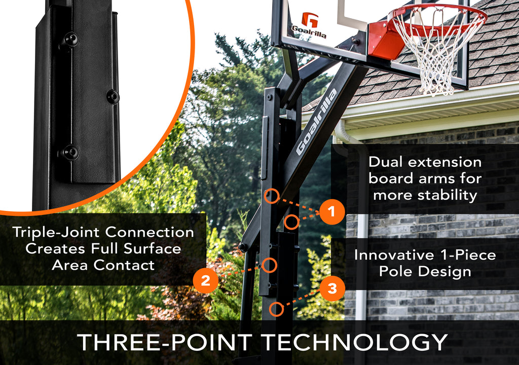 FT72 In Ground Basketball Hoop 72 inch Backboard Goalrilla