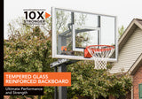 Goalrilla In Ground Basketball Goal - GS54C - 54" Backboard - Tempered Glass Reinforced Backboard Ultimate Performance and Strength