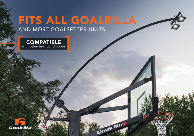 Goalrilla LED Basketball Hoop Light - Fits all goalrilla and most goalsetter units - compatible with other in-ground hoops