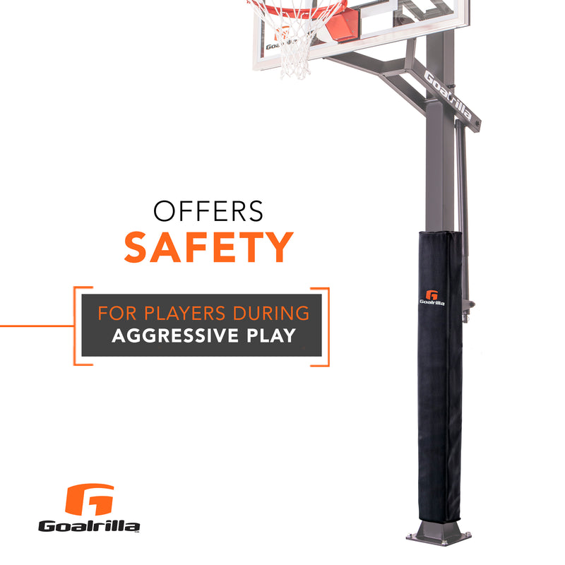 Goalrilla Square Basketball Pole Pad - Offers Safety for Players During Aggressive Play