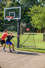 Goalrilla Yard Guard - Basketball Yard Guard - Two Boys Playing on Home Court