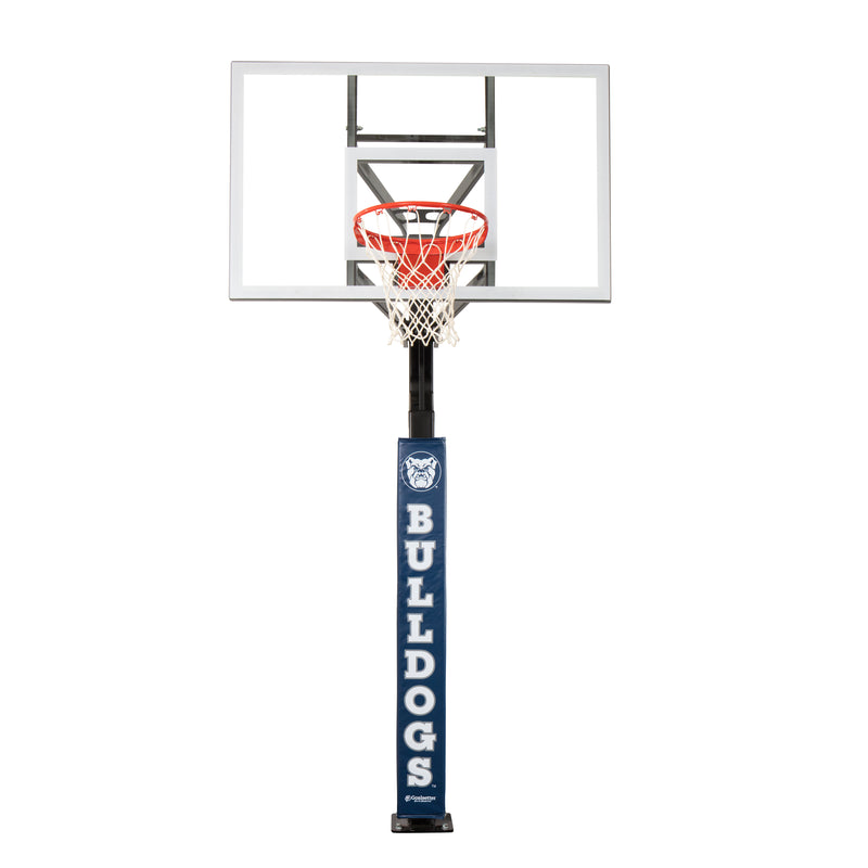 Goalsetter Collegiate Basketball Pole Pad - Butler Bulldogs (Blue) - On Basketball Goal