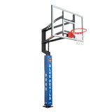 Goalsetter Collegiate Basketball Pole Pad - Duke Blue Devils (Blue) - On Basketball Goal