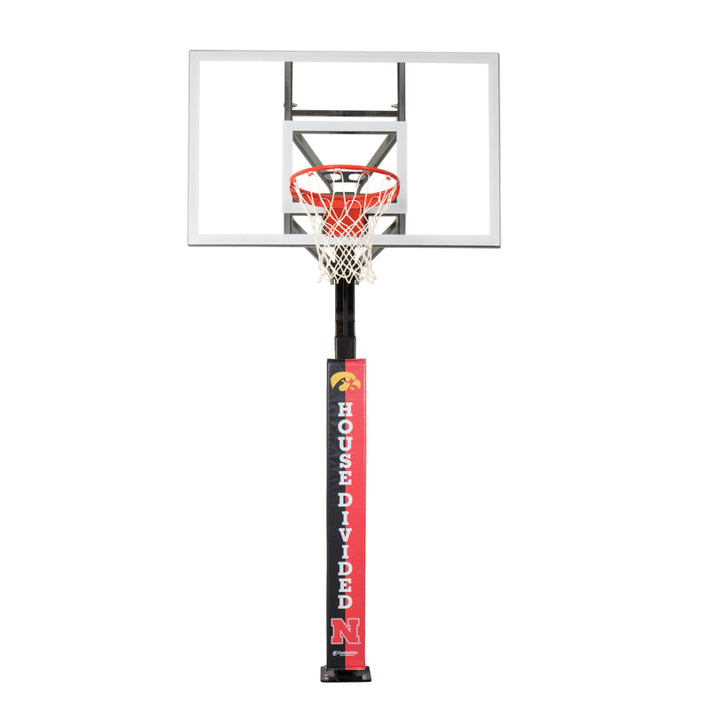 Goalsetter Collegiate Basketball Pole Pad- Iowa/Nebraska (Black/Red)_5