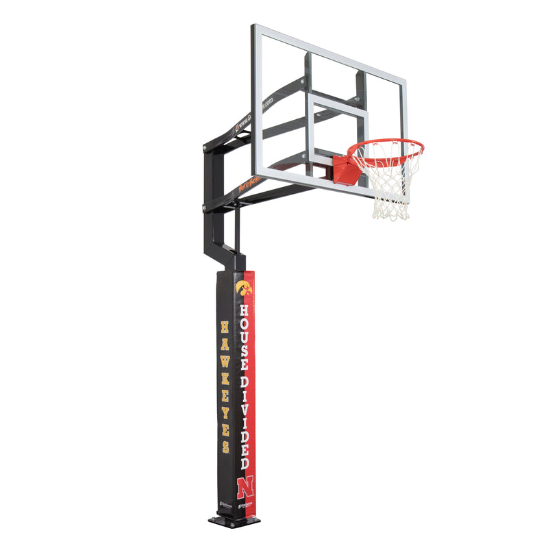 Goalsetter Collegiate Basketball Pole Pad - Iowa/Nebraska (Black/Red)_6